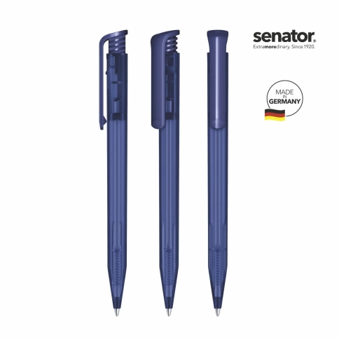 Шариковая ручка Senator Super-Hit Frosted, тёмно-синяя фото 2
