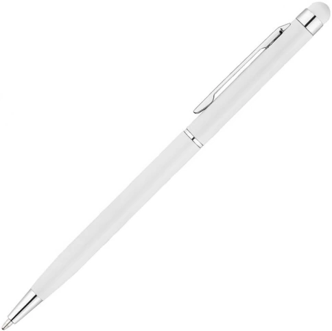 Ручка металлическая шариковая Vivapens KENO METALLIC, белая фото 1