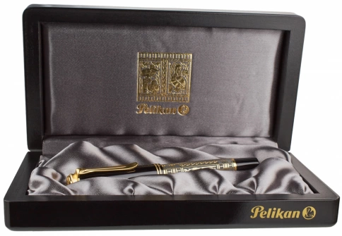 Ручка перьевая Pelikan Toledo M 700 (PL927814) черный серебро 925 пробы 11.67г F перо золото 18K с родиевым покрытием подар.кор. фото 8