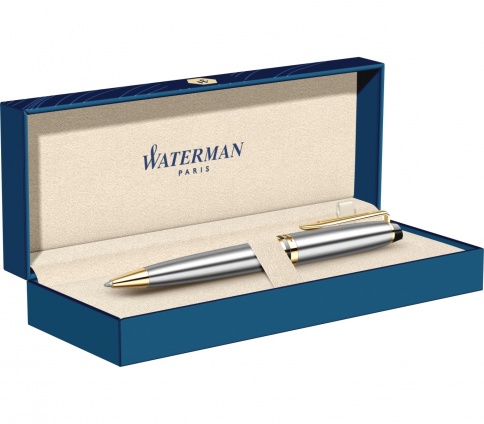Ручка шариковая Waterman Expert 3 (S0952000) Stainless Steel GT M синие чернила подар.кор. фото 5