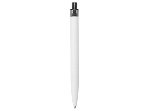 Ручка пластиковая с минералами шариковая Prodir QS01 PQSС Stone, белая фото 4