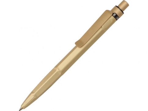 Ручка пластиковая c минералами шариковая Prodir QS30 PQSS Stone, золотистая фото 1