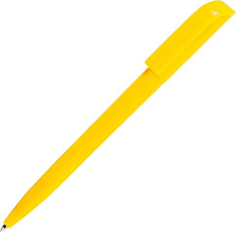 Ручка пластиковая шариковая SOLKE Global, жёлтая фото 1