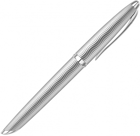 Ручка роллер Waterman Carene (S0909870) Essential Silver ST F черные чернила подар.кор. фото 5