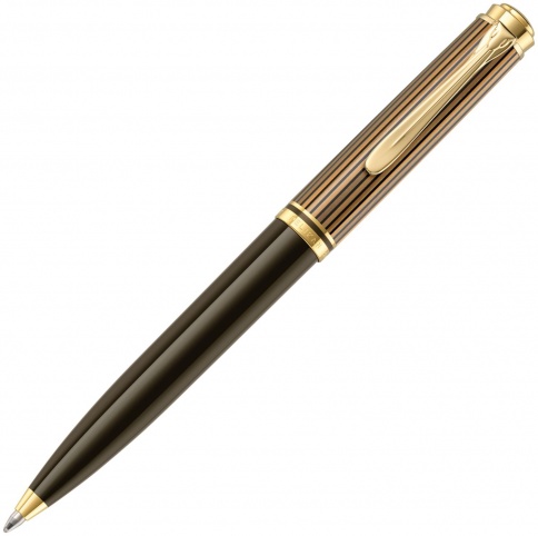 Ручка шариковая Pelikan Souveraen K 800 (PL813990) Brown Black SE M черные чернила подар.кор. фото 1