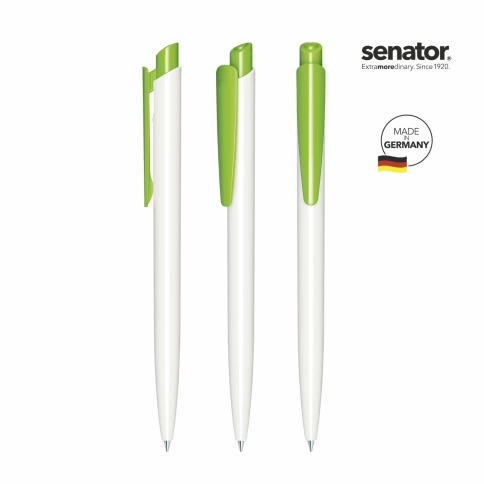 Шариковая ручка Senator Dart Basic Polished, белая с зелёным фото 2