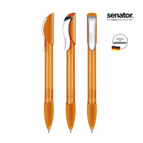 Шариковая ручка Senator Hattrix Metal Clear, оранжевая фото 2