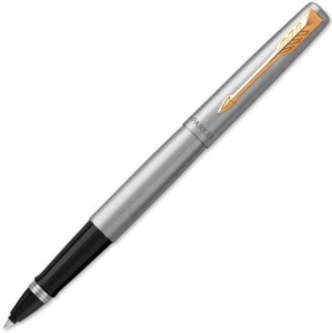 Ручка роллер Parker Jotter Core T691 (2089227) Stainless Steel GT серебристый M черные чернила подар.кор. фото 1