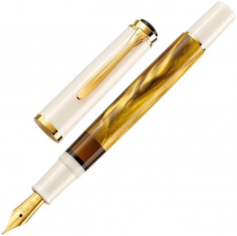 Ручка перьевая Pelikan Elegance Classic M200 (PL815147) Gold Marbled EF перо сталь нержавеющая подар.кор. фото 2