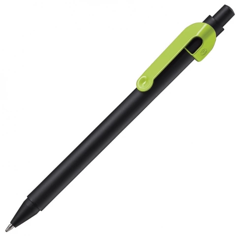 Ручка металлическая шариковая B1 Snake, чёрная с салатовым фото 1