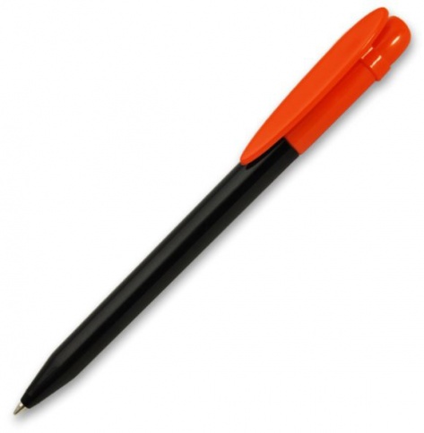 Ручка пластиковая шариковая Grant Arrow Bicolor, чёрная с красным фото 1