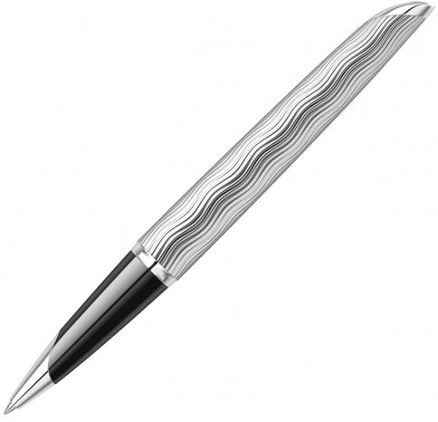 Ручка роллер Waterman Carene (S0909870) Essential Silver ST F черные чернила подар.кор. фото 7