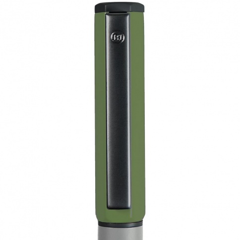 Ручка металлическая шариковая ручка B1 Bro, серая с зелёным фото 2