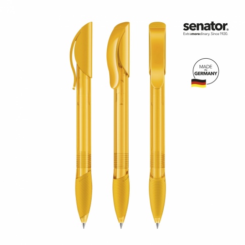 Шариковая ручка Senator Hattrix Soft Clear, жёлтая фото 2