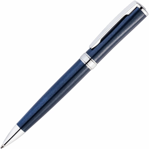 Ручка металлическая шариковая Vivapens Cosmo, синяя с серебристым фото 3