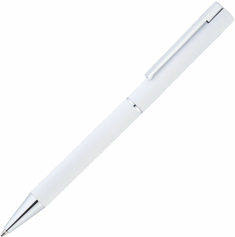 Ручка металическая шариковая Vivapens Argon Soft с софт-тач, белая фото 1