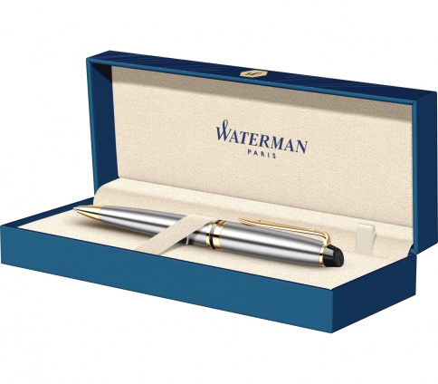 Ручка шариковая Waterman Expert 3 (S0952000) Stainless Steel GT M синие чернила подар.кор. фото 4