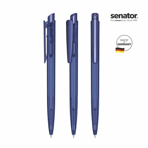 Шариковая ручка Senator Dart Clear, тёмно-синяя фото 2