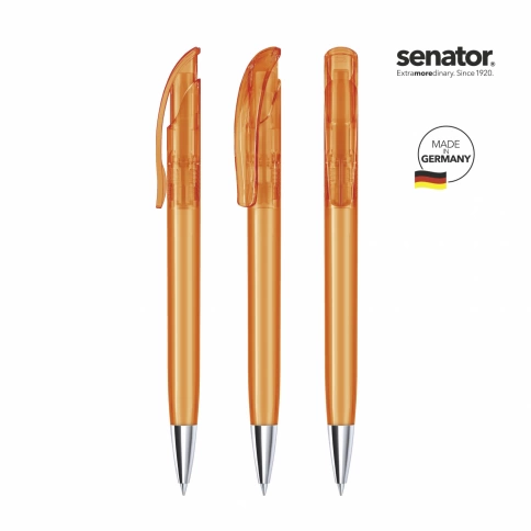 Шариковая ручка Senator Challenger XL Clear, оранжевая фото 2