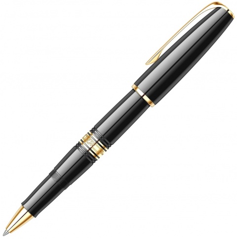 Ручка роллер Waterman Charleston 13007 T (S0701000) Black GT F черные чернила подар.кор. фото 2