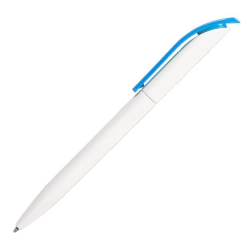 Ручка пластиковая шариковая SOLKE Vivaldi, белая с голубым фото 2