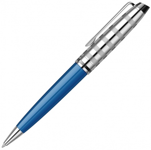 Ручка шариковая Waterman Expert DeLuxe (1904593) Obsession Blue CT M синие чернила подар.кор. фото 2
