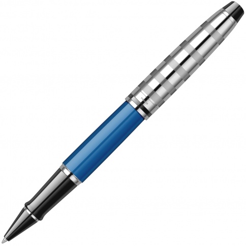 Ручка роллер Waterman Expert 3 DeLuxe (1904592) Obsession Blue CT F черные чернила подар.кор. фото 3