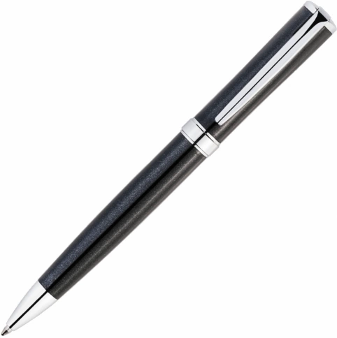 Ручка металлическая шариковая Vivapens Cosmo, чёрная с серебристым фото 3