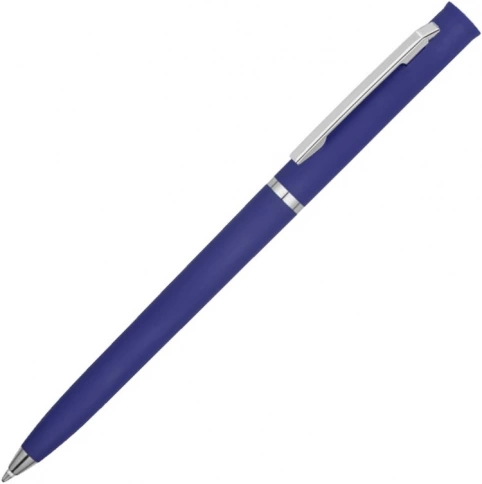 Ручка пластиковая шариковая Vivapens EUROPA SOFT, тёмно-синяя фото 1