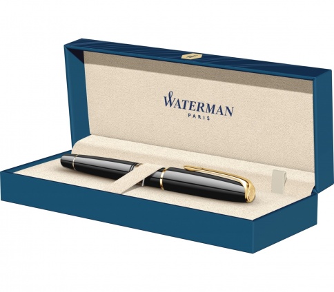 Ручка роллер Waterman Charleston 13007 T (S0701000) Black GT F черные чернила подар.кор. фото 7