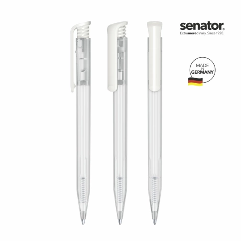 Шариковая ручка Senator Super-Hit Frosted, белая фото 2