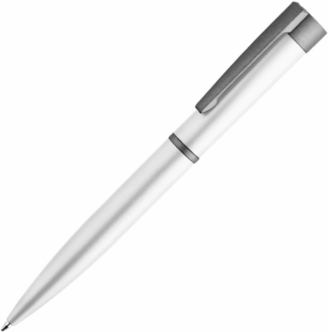 Ручка металлическая шариковая Vivapens GROM TITAN, белая фото 1