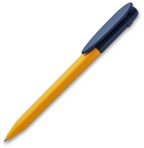 Ручка пластиковая шариковая Grant Arrow Bicolor, жёлтая с синим фото 1