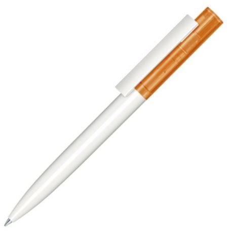 Шариковая ручка Senator Headliner Clear Basic, белая с оранжевым фото 1