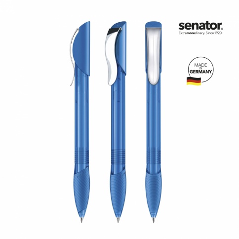 Шариковая ручка Senator Hattrix Metal Clear, голубая фото 2