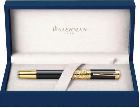 Ручка роллер Waterman Elegance (S0898650) Black GT F черные чернила подар.кор. фото 3