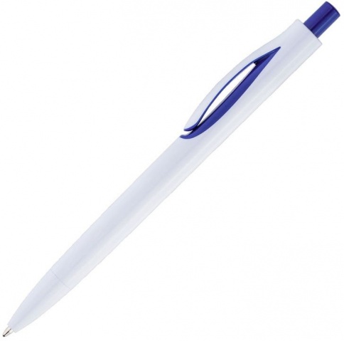 Ручка пластиковая шариковая Vivapens Focus, белая с синим фото 2