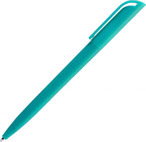 Ручка пластиковая шариковая SOLKE Global, бирюзовая фото 2