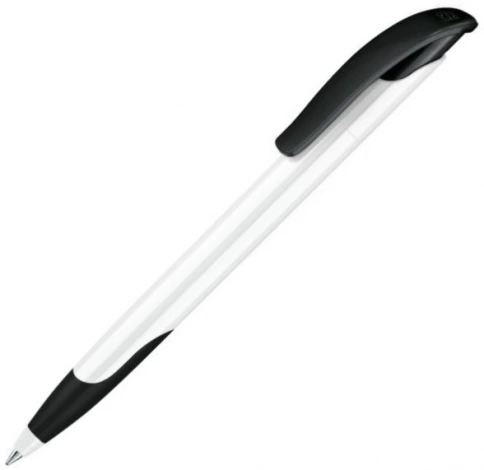 Шариковая ручка Senator Challenger Basic Polished Soft Grip, белая с чёрным фото 1