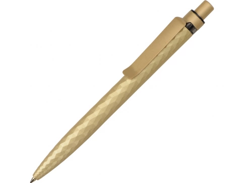 Ручка пластиковая с минералами шариковая Prodir QS01 PQSS Stone, золотистая фото 1