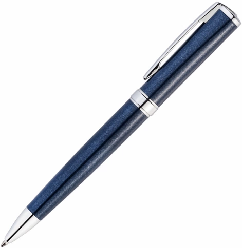 Ручка металлическая шариковая Vivapens Cosmo, синяя с серебристым фото 1