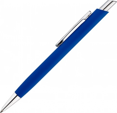Ручка металлическая шариковая Vivapens ELFARO SOFT, синяя с серебристым фото 3