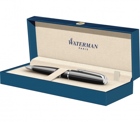 Ручка шариковая Waterman Charleston 13014 K (S0701060) Black CT M синие чернила подар.кор. фото 4
