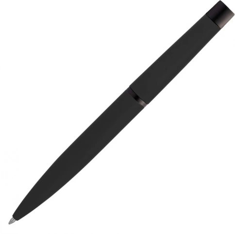Ручка металлическая шариковая Vivapens GROM SOFT, чёрная полностью фото 4