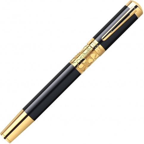 Ручка роллер Waterman Elegance (S0898650) Black GT F черные чернила подар.кор. фото 2