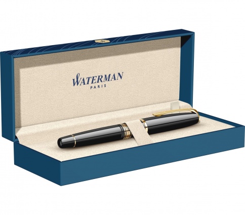 Ручка роллер Waterman Charleston 13007 T (S0701000) Black GT F черные чернила подар.кор. фото 8
