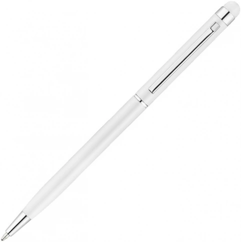 Ручка металлическая шариковая Vivapens KENO METALLIC, белая фото 2