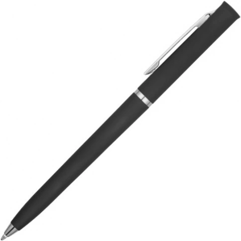 Ручка пластиковая шариковая Vivapens EUROPA SOFT, чёрная фото 3