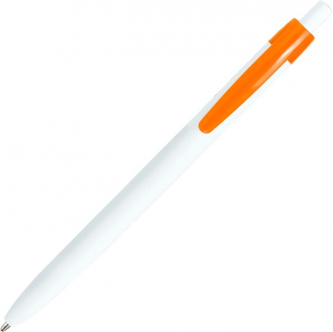 Шариковая ручка Vivapens Darom, белая с оранжевым фото 2