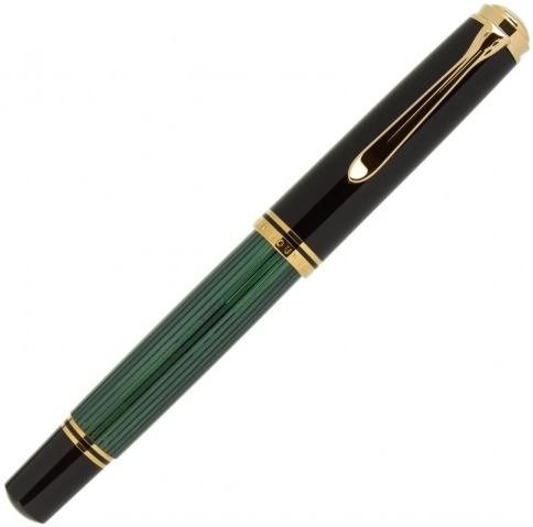 Ручка перьевая Pelikan Souveraen M 1000 (PL987594)  Black Green GT M перо золото 18K с родиевым покрытием подар.кор. фото 2